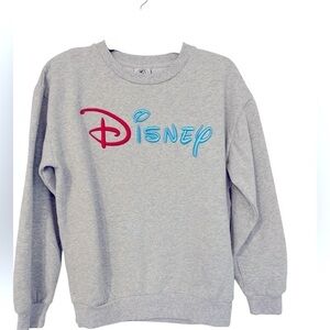 Vintage Disney Women’s Gray Sweatshirt with Mickey and Co on back size s